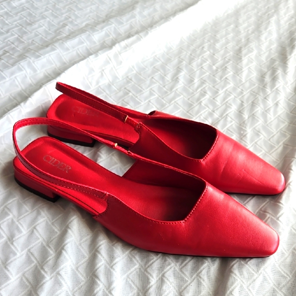 Cider Red Slingback Flats